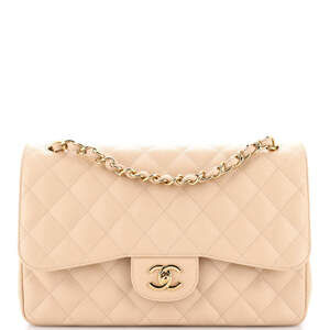 Chanel Jumbo Vintage Classic Double Flap Bag Quilted Caviar